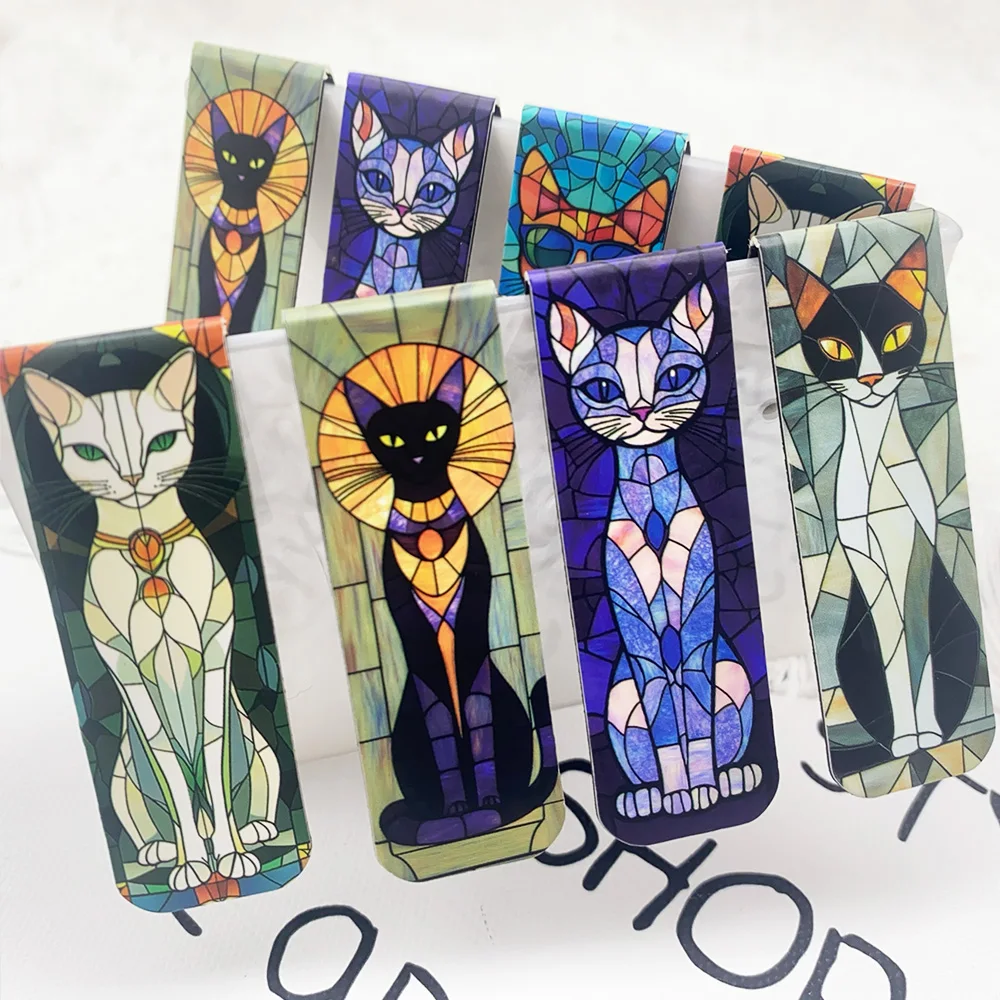 Cat Magnetic Bookmarks 5pcs School Stationery Reading Pages Books Annotated DIY Aesthetic Creative