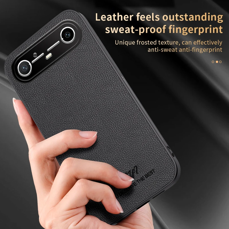 Luxury Business Leather Soft Frame Magnetic Phone Case Cover