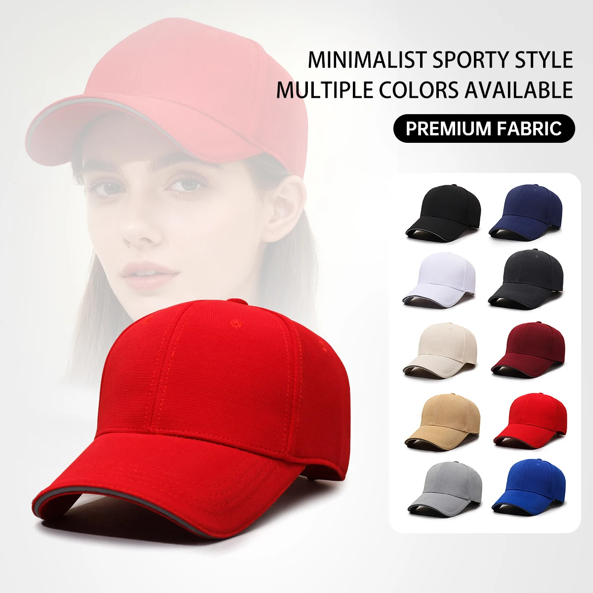 Hat with a Large Head Circumference That Makes the Face Look Smaller, Hard-Brimmed Baseball Cap for Women, Wide Brim Suitable for Large Faces, Enlarged and Deepened Duckbill Cap for Men