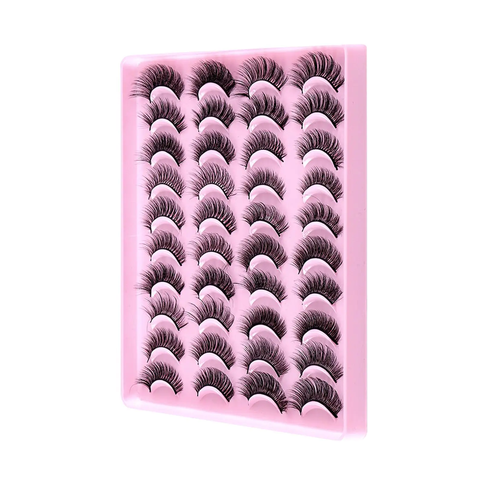 False Eyelashes Makeup Tools Wispy 5D Volume Handmade Faux Eyelashes Halloween Lashes for Party Valentines Woman Cosplay Stage