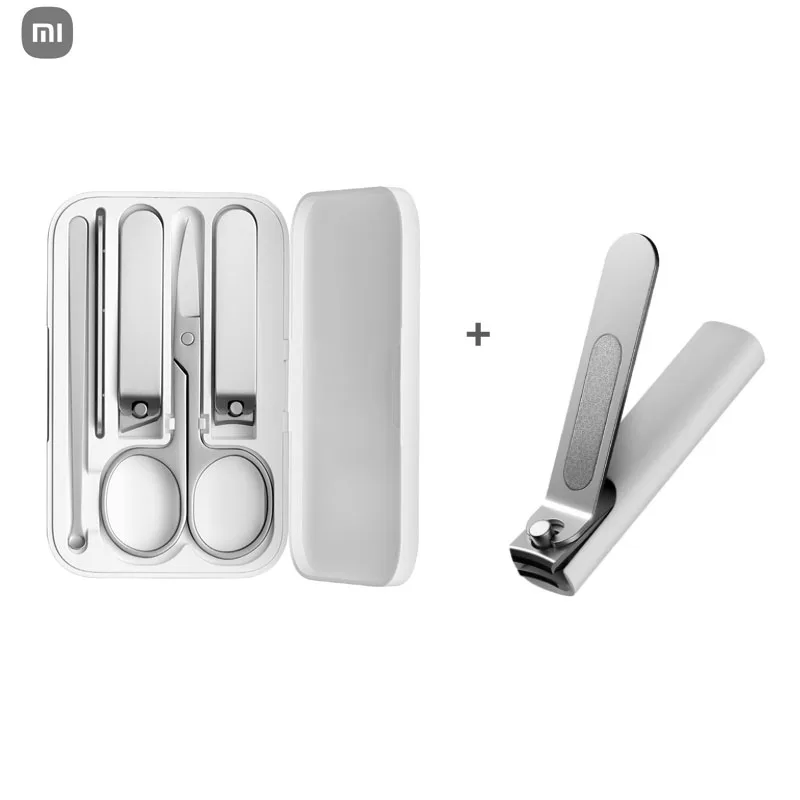 Electric Nail Clippers Xiaomi mijia 5pcs/set Manicure Nail Clippers Pedicure Set Portable Travel Hygiene Kit Stainless Steel Nail Cutter Tool Set