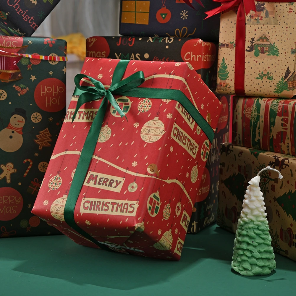 Christmas Wrapping Paper Merry Christmas Decoration Wrapping Gift Wrap Paper New year Scrapbooking DIY Cardmaking Crafts