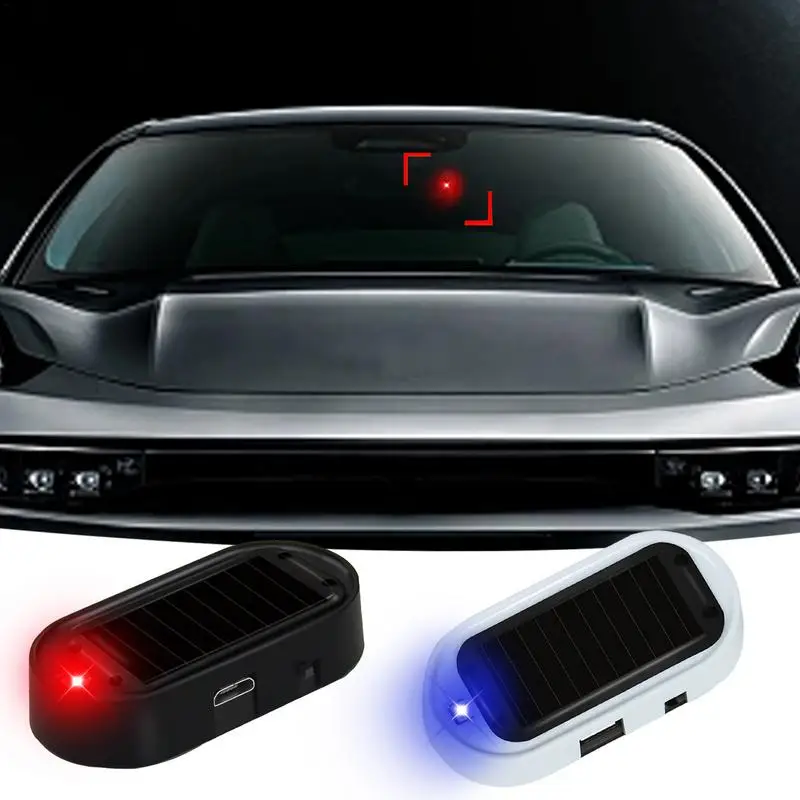 

Car Alarm Light Intelligent Sensor Solar Simulated Security Light USB Charging Light For Vehicles No Drilling Light For Travel
