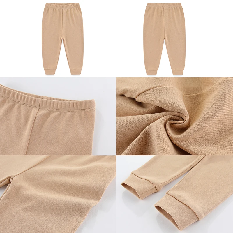 Unisex Solid Color 4Pieces Newborn Pants 100%Cotton Baby Boy Trousers 0-24M Printing Casual Baby Girl Pants Autumn 2