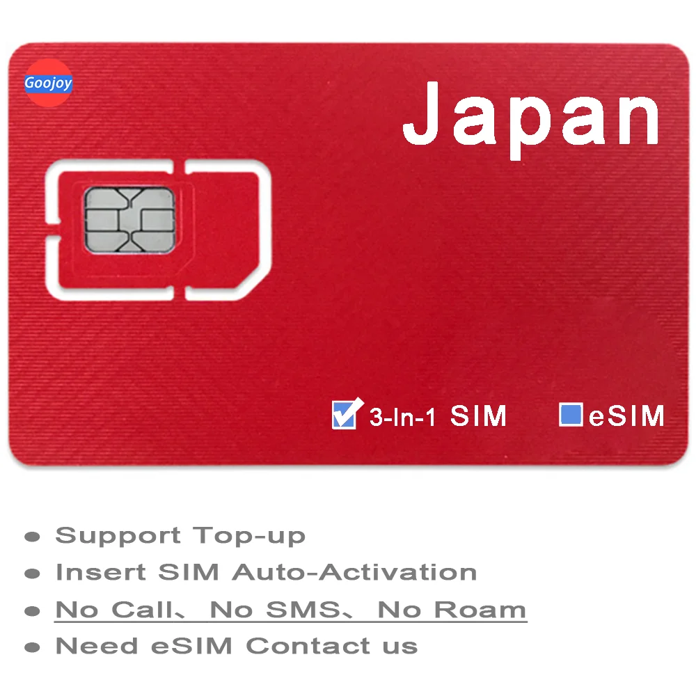 Japan Prepaid Sim Card 4G Data Sim Card For Japan Tokyo Okinawa Hokkaido Unlimited Internet SimCard Free International Data Card sim card