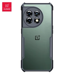 Xundd Shockproof Transparent Protective Bumper Case with Airbag Thin Cover for Oneplus 11R (Black Stripe Clear)