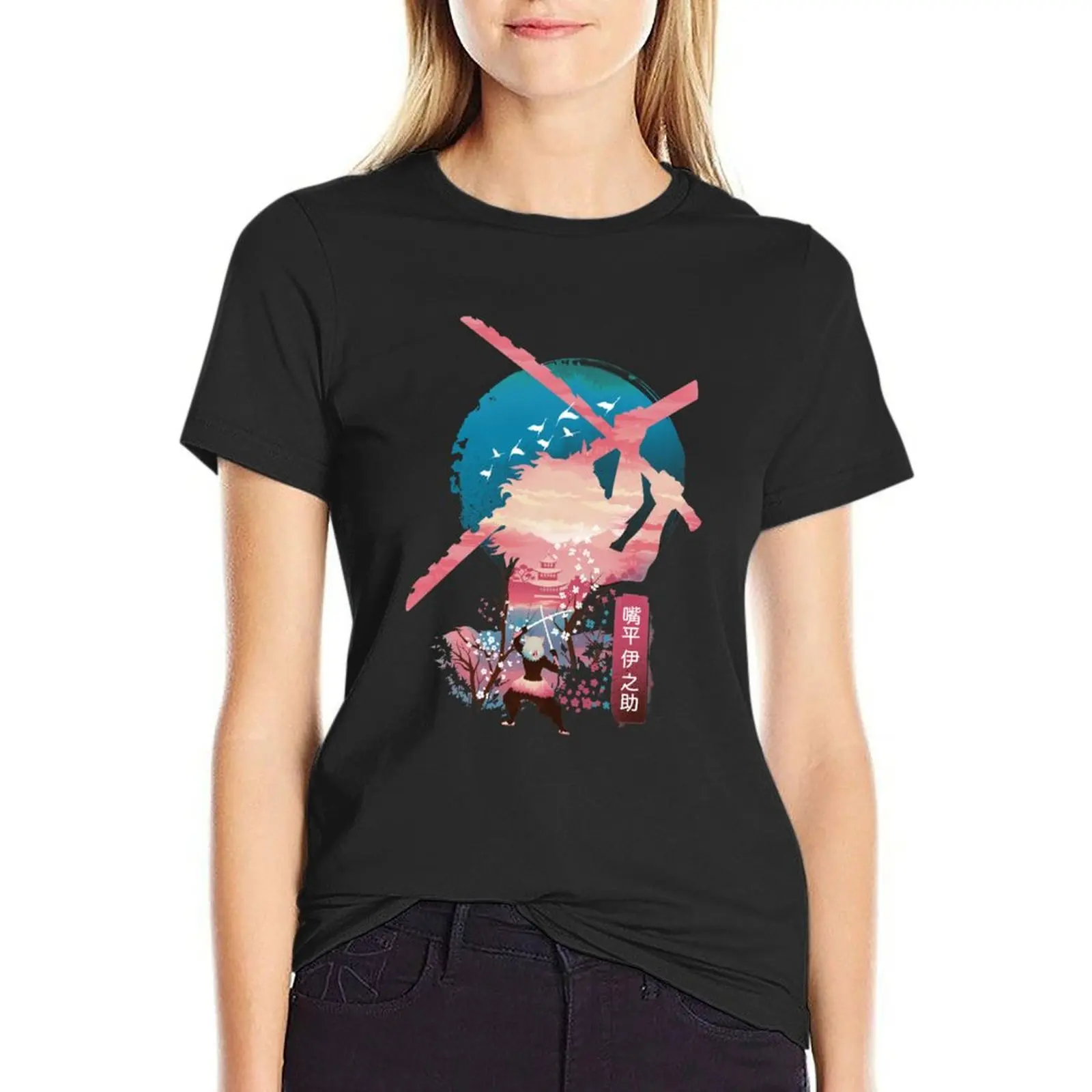 

Ukiyo e Breath of the Beast T-Shirt vintage clothes animal print tight shirts for Women