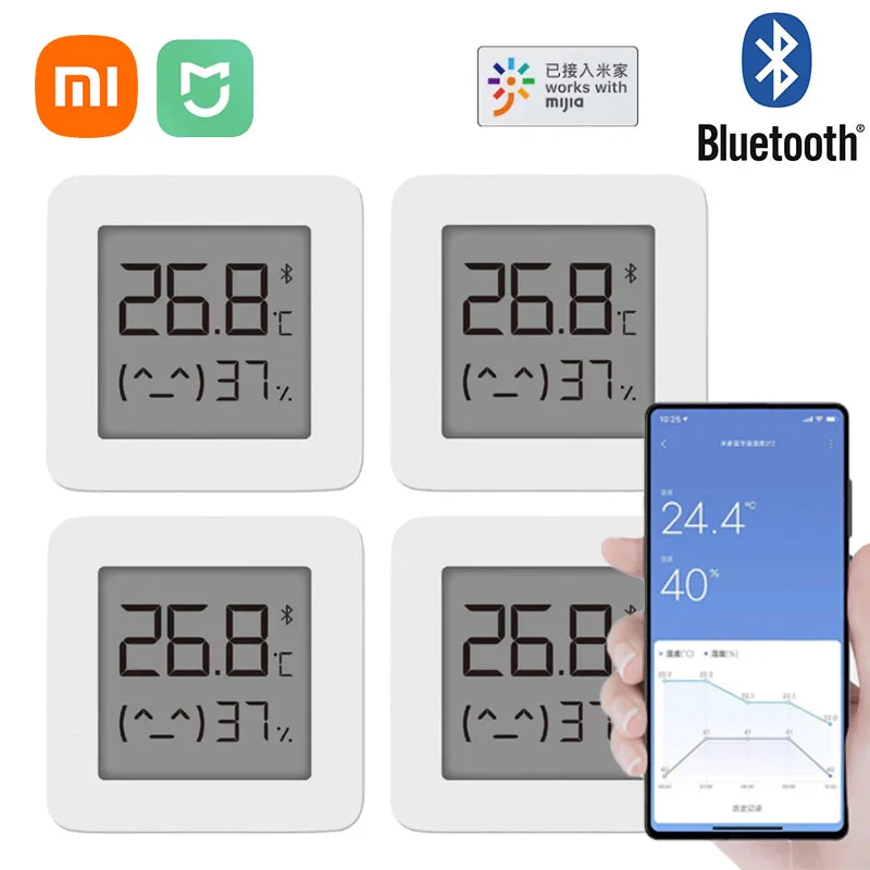 Xiaomi Smart Lcd Screen Digital Thermometer 2 Mijia Bluetooth ...
