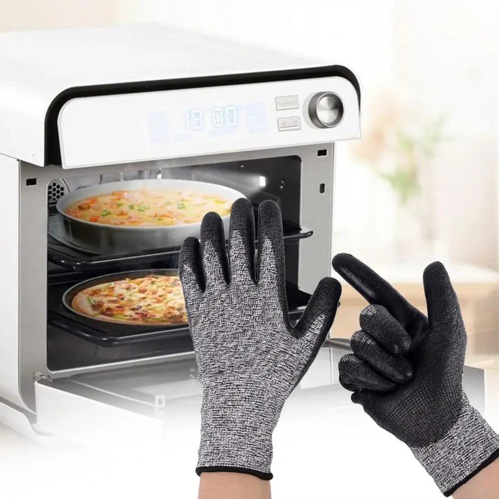 1 Pair BBQ Gloves 500/800 Degrees Celsius Heat Resistance Fireproof Heat Insulation Anti-slip Microwave Mitts Woodworking Supply kitchen gloves