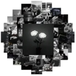 Set of 50 Cool Black Aesthetic Graffiti Decals (50pcs)