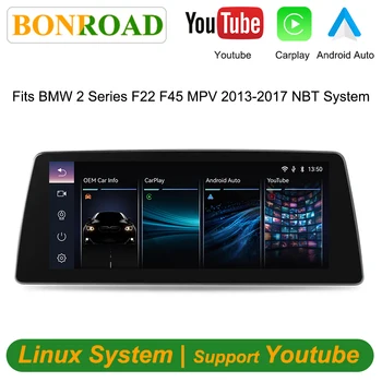 Monitor Multimedia para Auto Bonroad de 10.25 Pulgadas con Linux, Carplay y Android para BMW Serie 2 F22 F45 MPV 2013-2017 Sistema NBT, Radio con Airplay 1