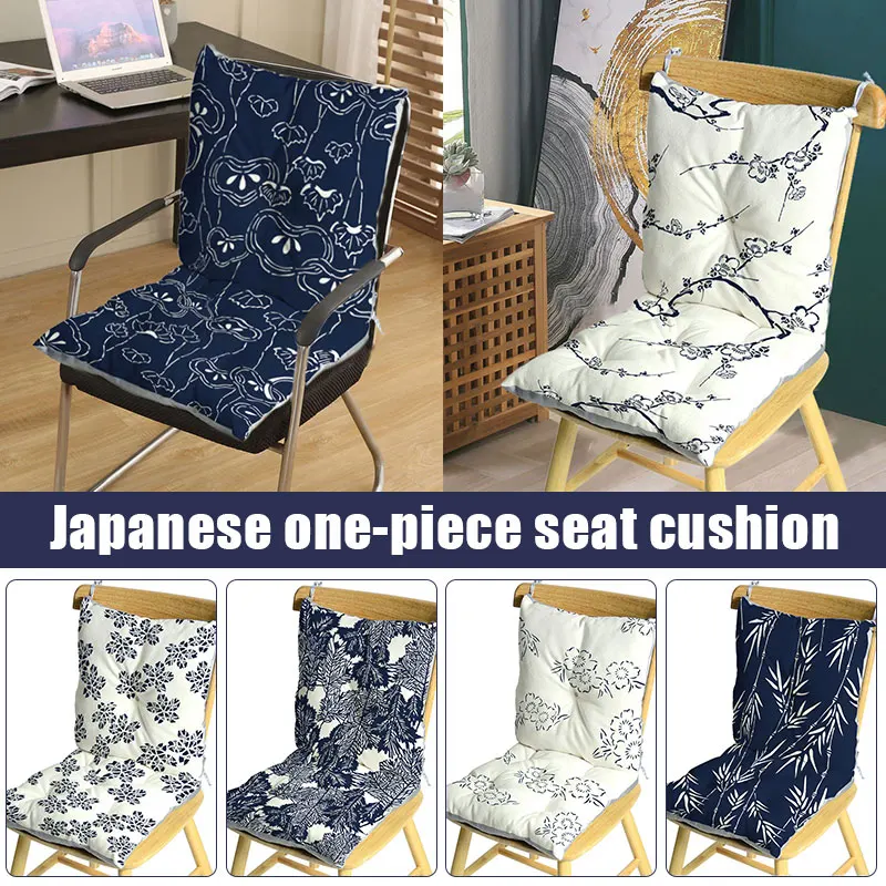 

Слитная Подушка для стула с японским принтом, 40x80 см, Нескользящая подушка для спинки стула, диван, садовая подушка для загара, мягкий коврик для автомобильного сиденья