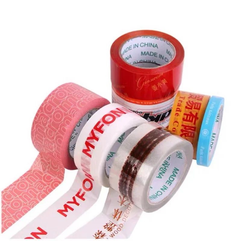 

custom,Customized printed low MOQ BOPP self adhesive packing tape for box package
