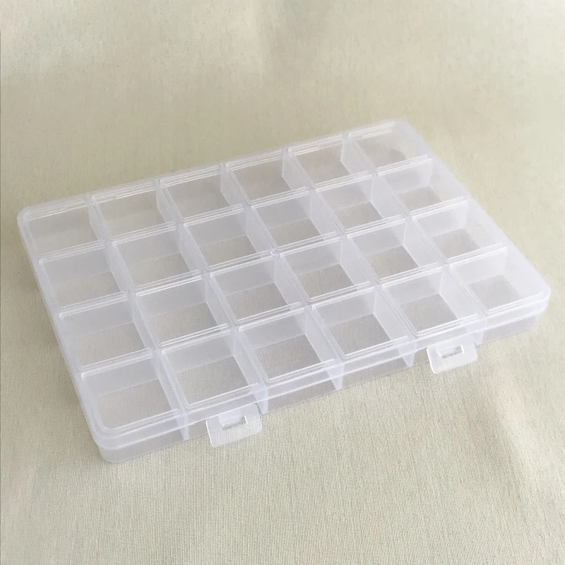Scatola Di Immagazzinaggio In Plastica Trasparente A 24 Griglie