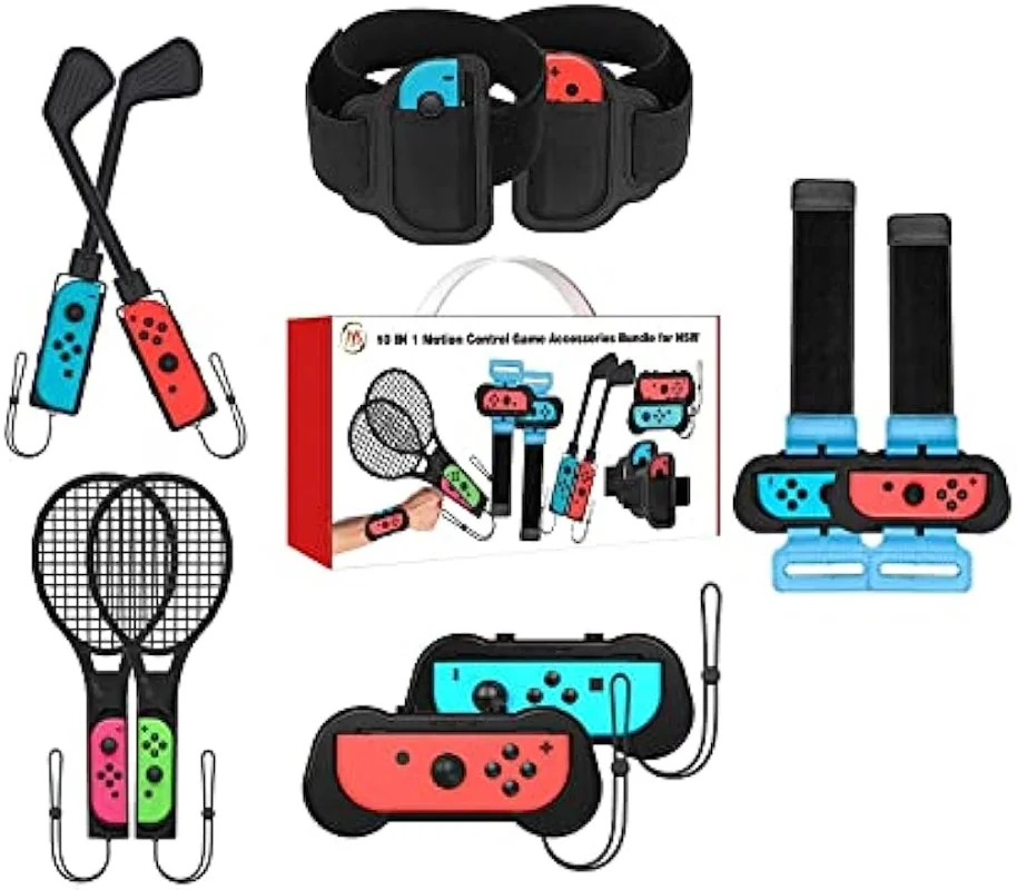 

Switch Sports Accessories Bundle, Switch Game Accessories Kit Set for Christmas Compatible with Nintendo Switch/Switch OLED