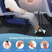 Newest Foot Hammock Foot Rest With Adjustable Strap Foe Airplane,Portable Desk Foot Hammock For Plane Travel Office Working 6