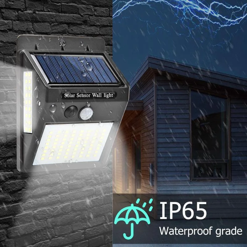 

100 LED Solar Light Outdoor Solar Lamp PIR Motion Sensor Solar Powered Sunlight Street Light for Garden Decoration(1 pcs)
