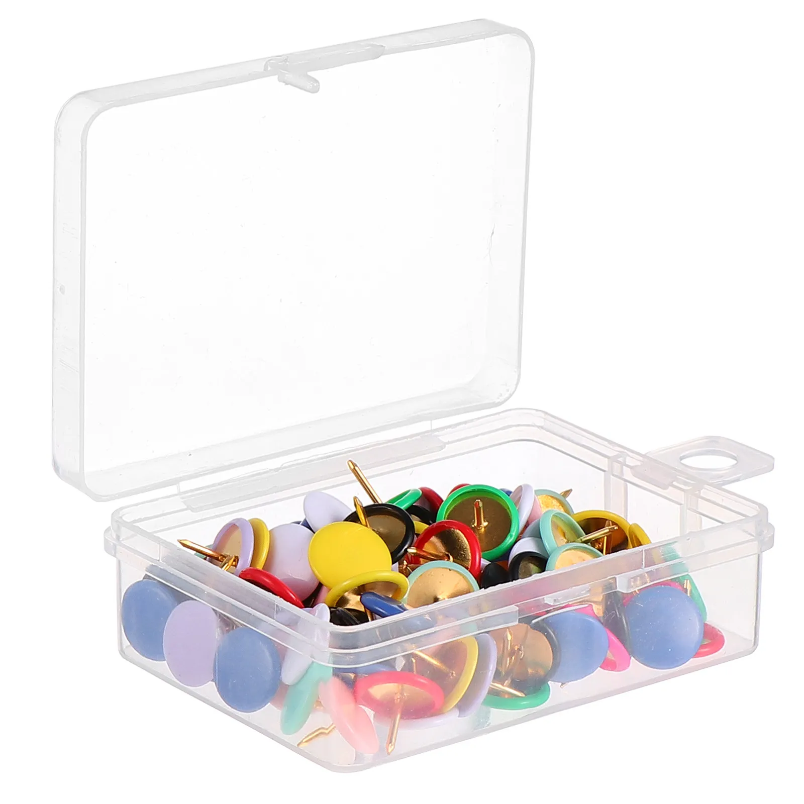 100Pcs 혼합 색상 플라스틱 압정 게시판 용 플랫 헤드 푸시핀 DIY 액세서리 사무실 홈 학교 장식
