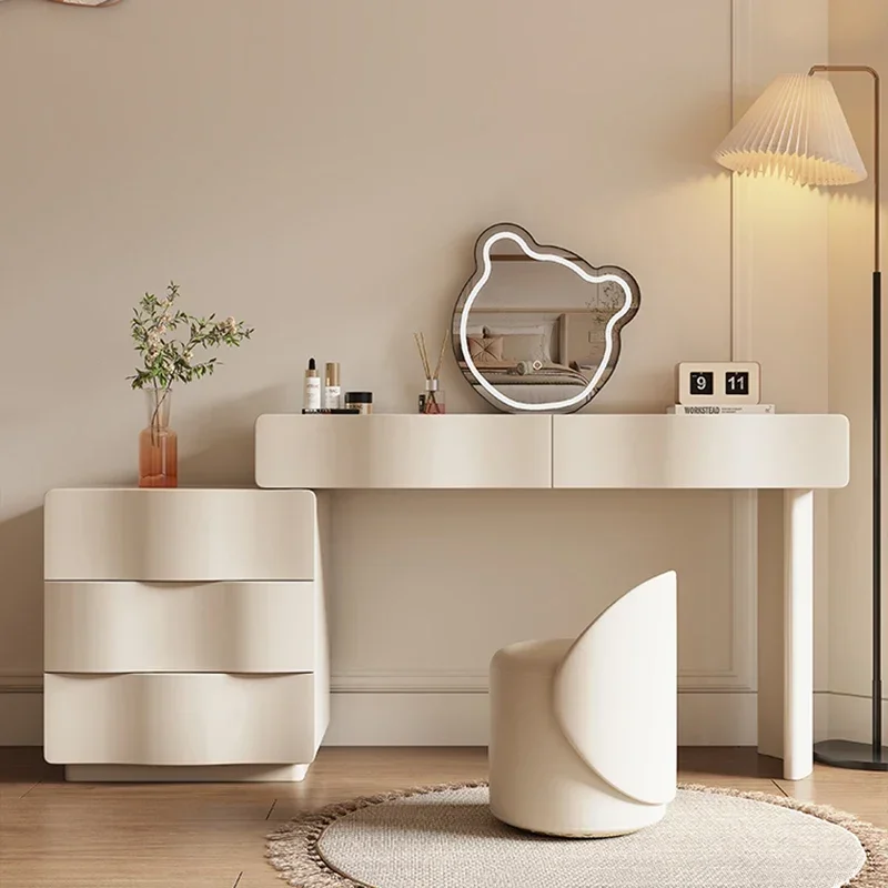 Solid Wood Dressing Table Mirror with Drawer for Bedroom Girls