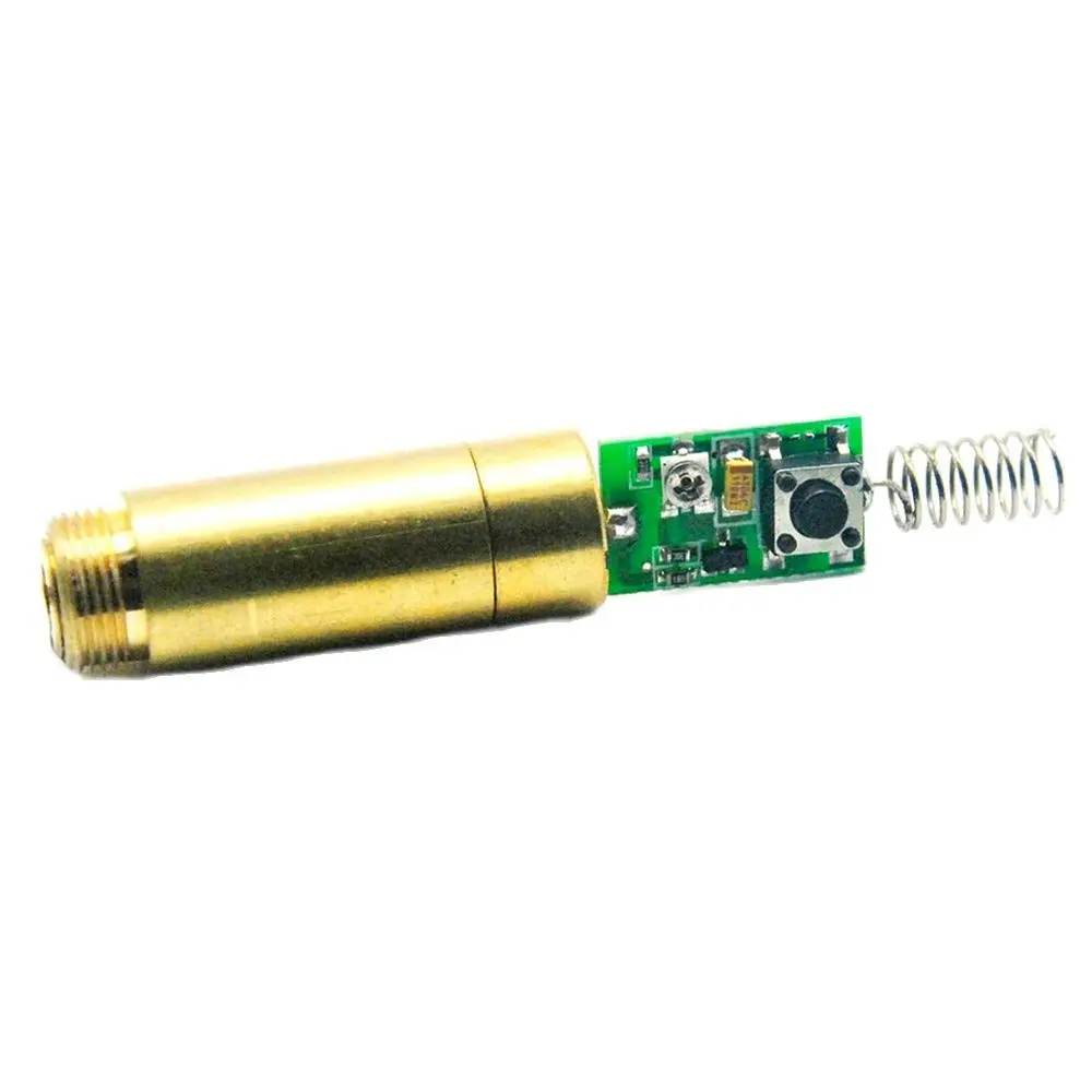 Modulo Diodo Laser Verde Industriale Apc 532Nm 5Mw Alloggiamento In Ottone A Molla Driver 3V