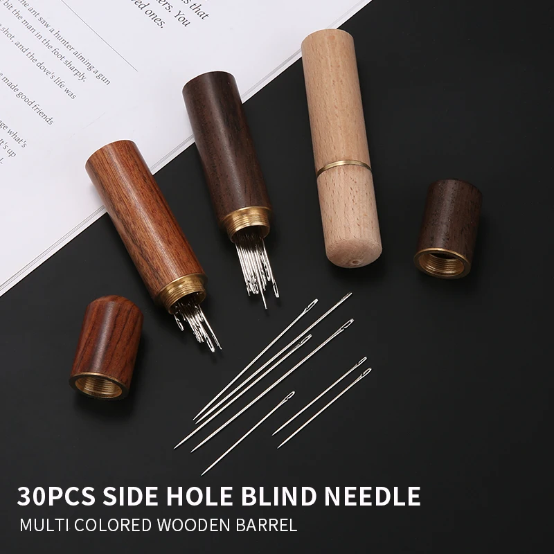 1/2/30Pcs Side Hole Blind Sewing Needles Stainless Steel Elderly Self Threading Needle Household DIY Jewelry Beading Tool sewing needle