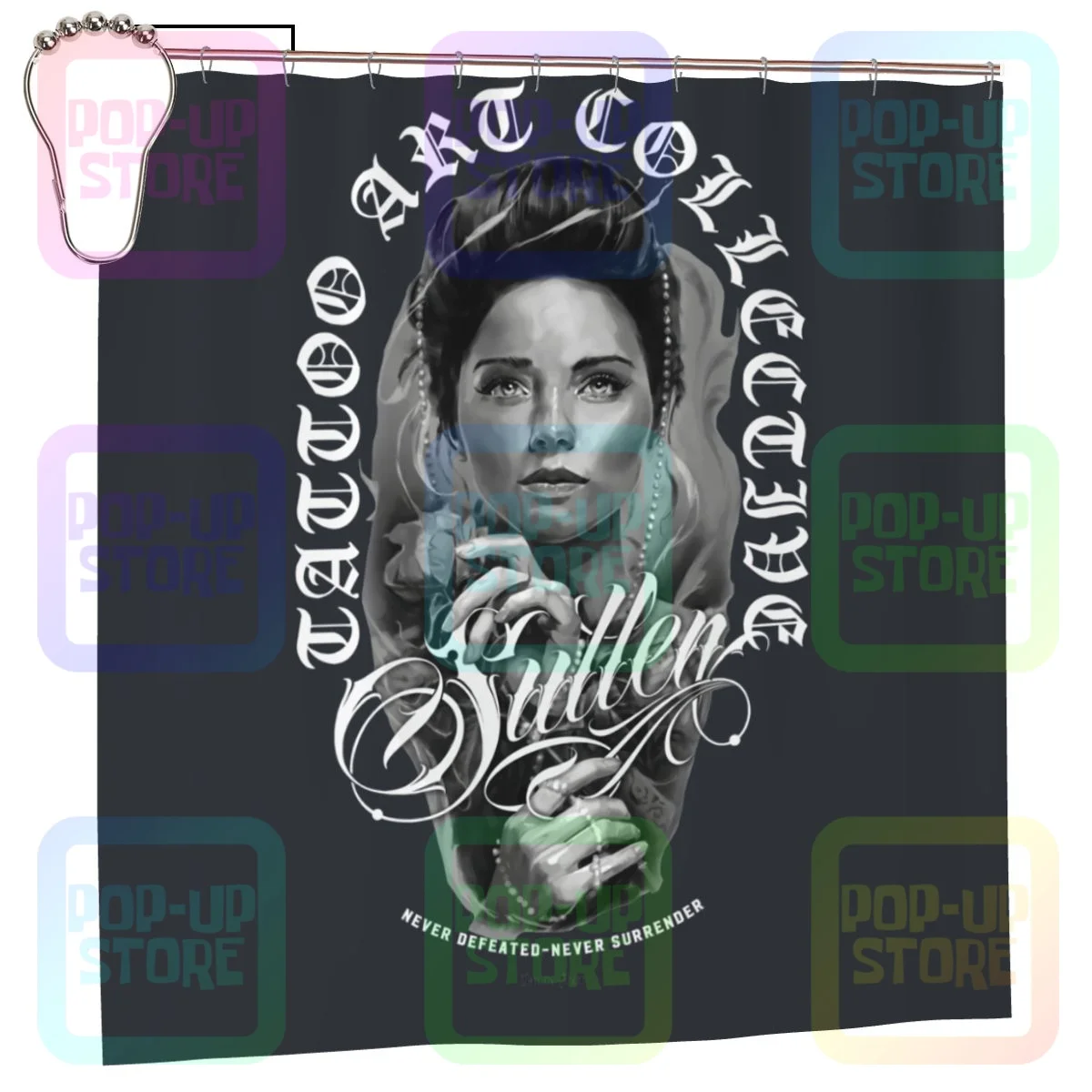 Sullen Fiore Premium Gray Artist Jamie Kerr Clothi Shower Curtain Bathroom Curtain Shower Polyester Good Quality