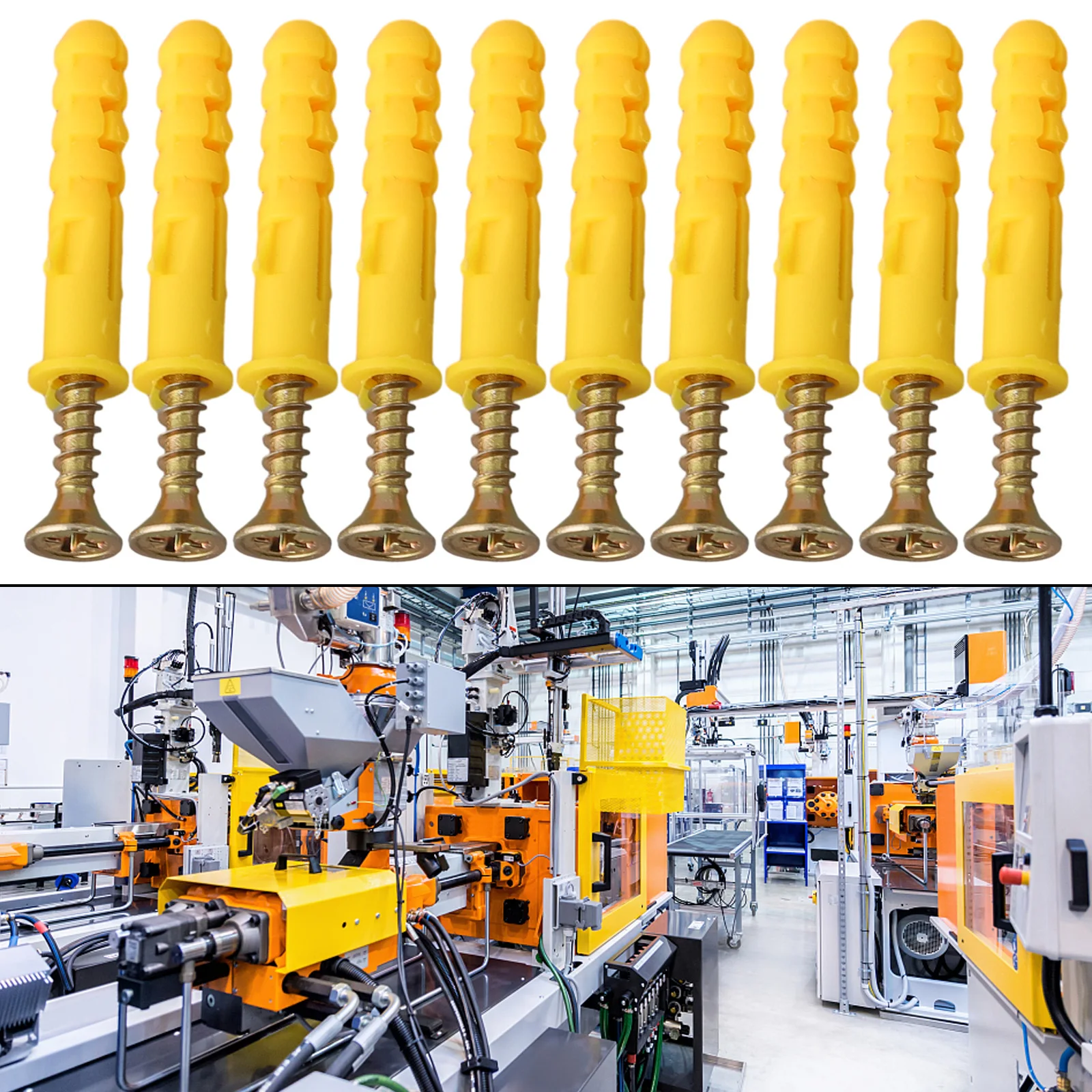 Description Picture 5 of item40pcs Self-tapping Screws Kit For Putting Up Curtain Rods Q235 Carbon Steel & Plastic 30mm M6 Household Cross Tips Screws Kit