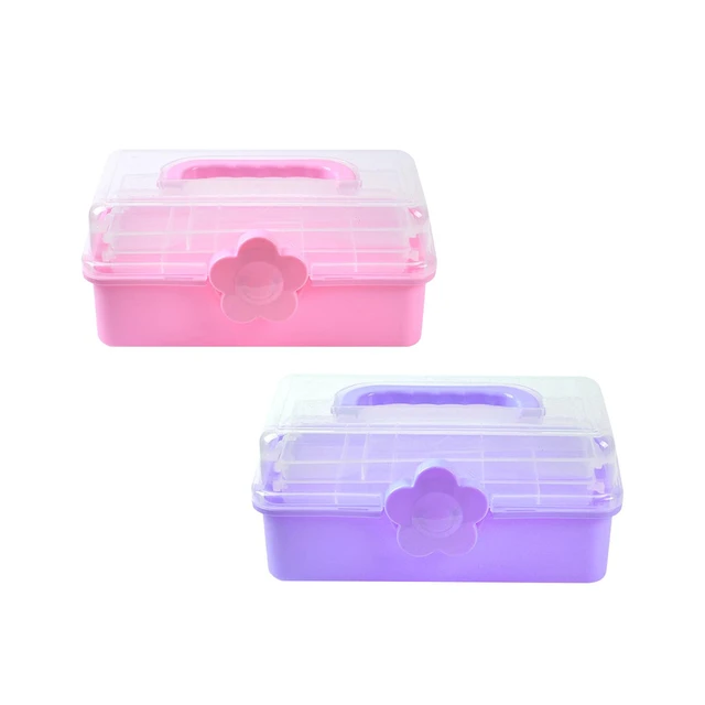 3 Layers Plastic Portable Storage Box Multipurpose Organizer and Storage  Case for Art Craft and Cosmetic Handled Storage Box - AliExpress