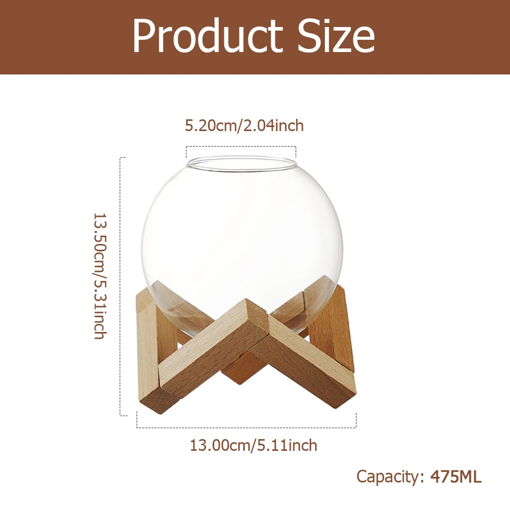 Cocktail Glass Cup With Wood Stand Creative Bar Drinkware Tumbler