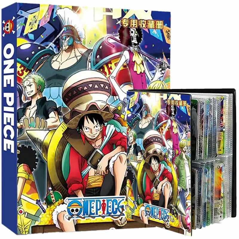160Pcs One Piece Cards Album Book Anime Game Cards Map Binder Holder Cartoon Onepiece Collection Folder Album Per Bambini Toy Gift