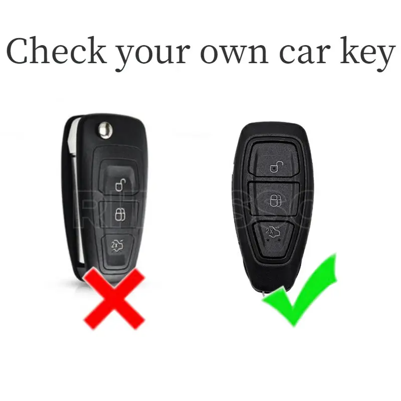 Carbon Fiber ABS Car Key Case Cover Ford Fiesta Focus 3 4 Mondeo Ecosport Kuga Focus ST Car Key Remote