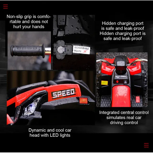 Children'S Electric Motorcycle Tricycle Scooter 1-6 Year Old Child Toy Car Off-Road ATV With Music And Lights Kids' Ride-On Toys 4