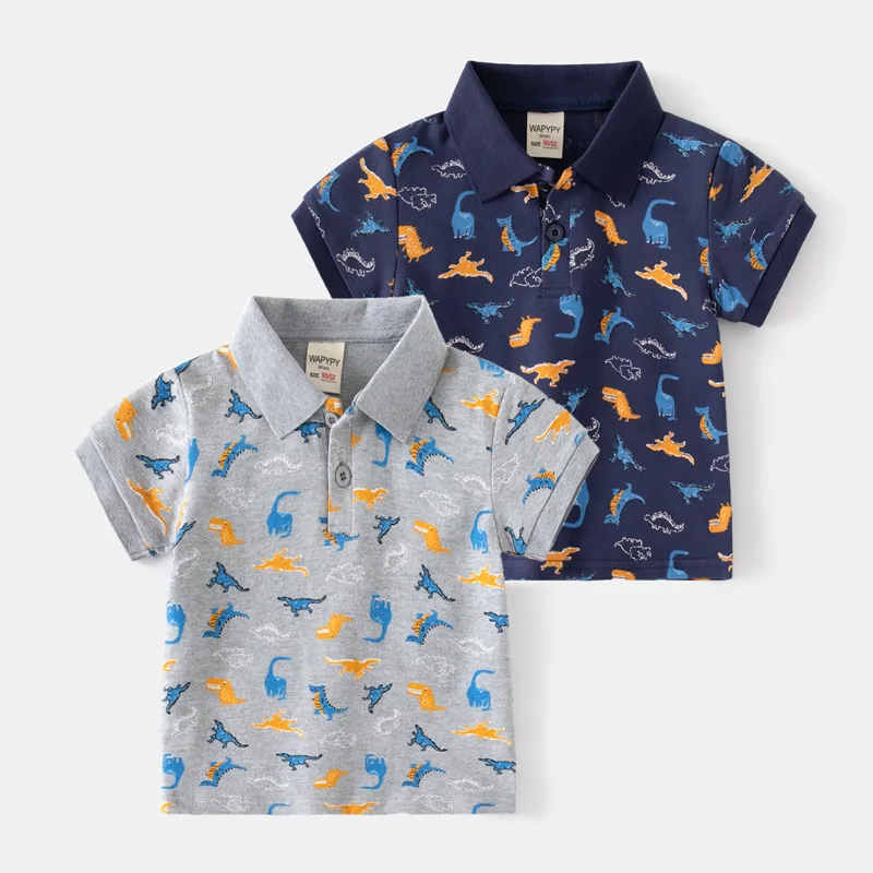 Polo T shirts for Children's Summer Outfit Boys Dinosaur Lion Car Rocket Full Print Short Sleeve Clothes Tops Kids Tees 1 3 5 7Y 8 Polo T shirts for Children's Summer Outfit Boys Dinosaur Lion Car Rocket Full Print Short Sleeve Clothes Tops Kids Tees 1 3 5 7Y
