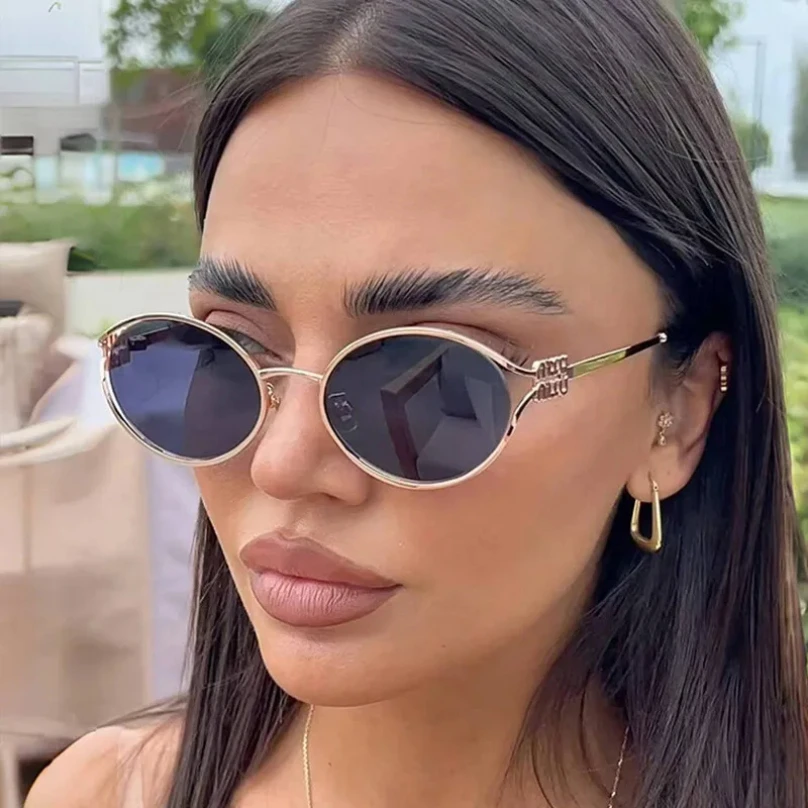 Fashion Small Sunglasses Brand Designer Metal Woman Prescription Optical Frame Eyeglasses UV Protection Man Shades Oculos De Sol - Image 2