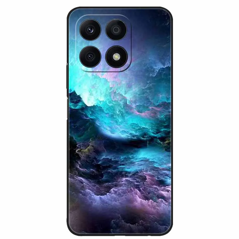 Cool Black Soft TPU Phone Case with Wolf and Lion Design - Durable Back Cover