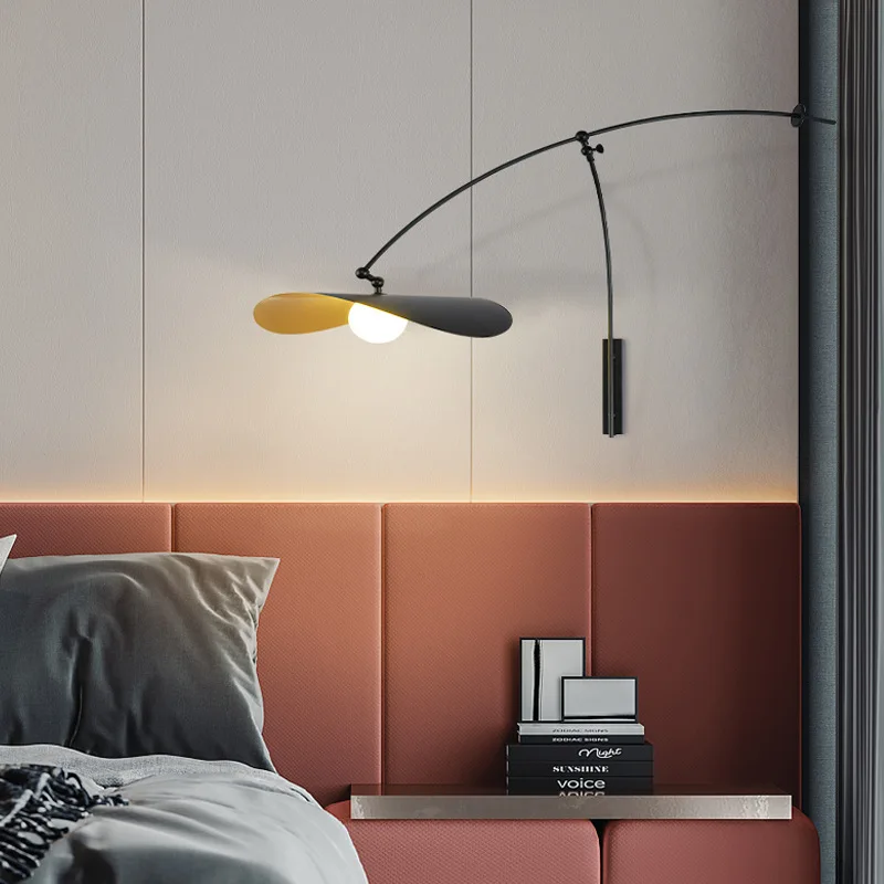 

Modern Bedside Reading led Wall Light Decoration for Wall Indoor Lighting Bedroom Living Room Decor Black Wall Lamp with Plug