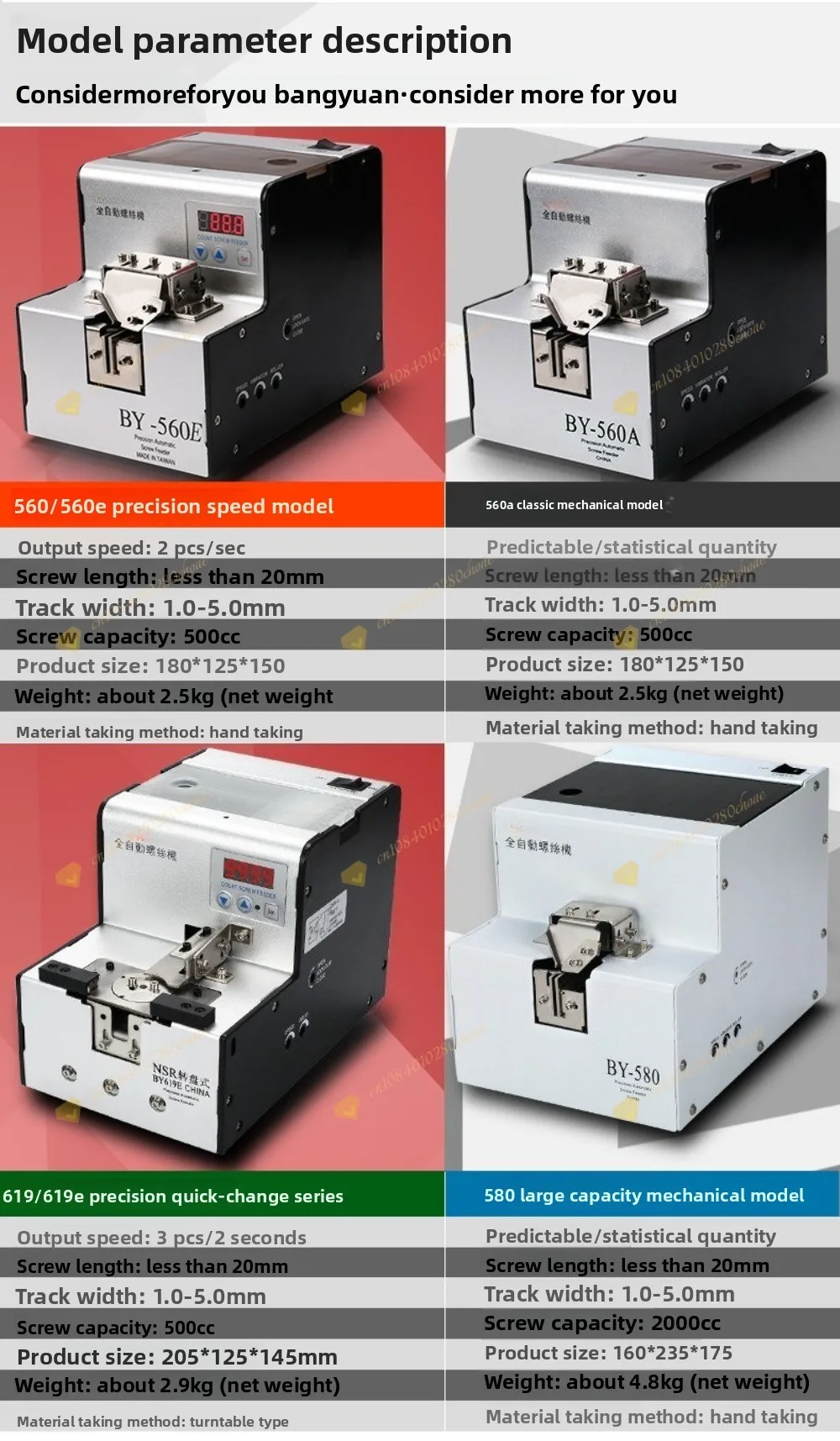 560A screw machine feeding and feeding automatic handheld track adjustable screw