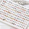 100Pairs Flower Women'S Earrings Set Assorted Styles Polymer Clay Earrings Lot for Kids Fashion Jewelry Gift 5