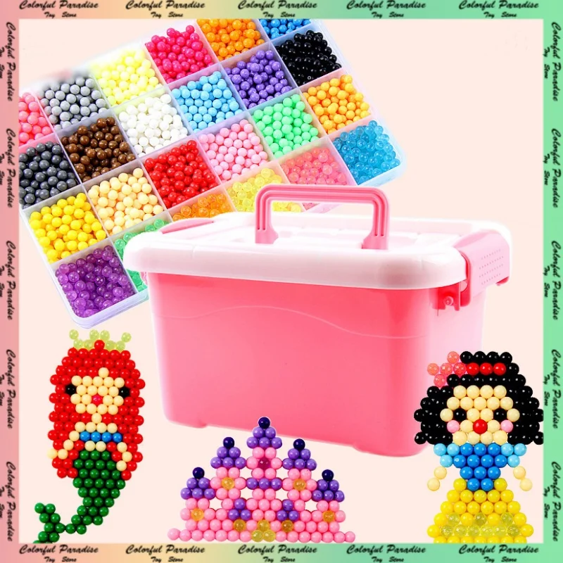 

34colors 8000 Magic Water Mist Magic Beads Handmade Diy Magic Beads Early Education Puzzle Children's Toy Gifts