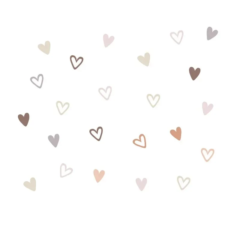 Heart Wall Sticker for Kids Room Baby Boy Baby Girl Room Decoration Wall Decals Living Room Bedroom Wall Decor Stickers
