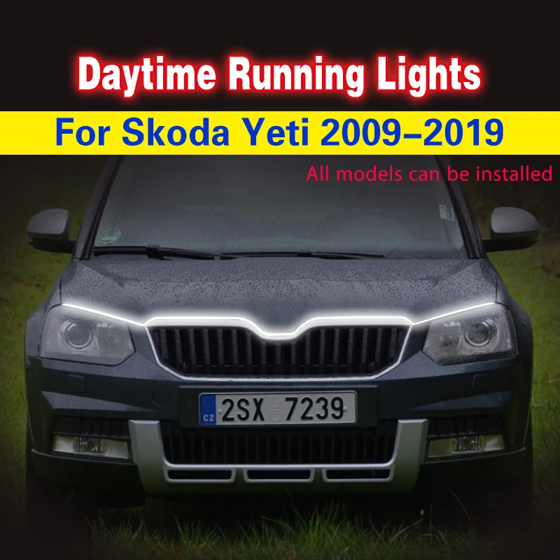 1PcsLEDDaytimeRunningLightsforSkodaYeti20092019DLRLamps