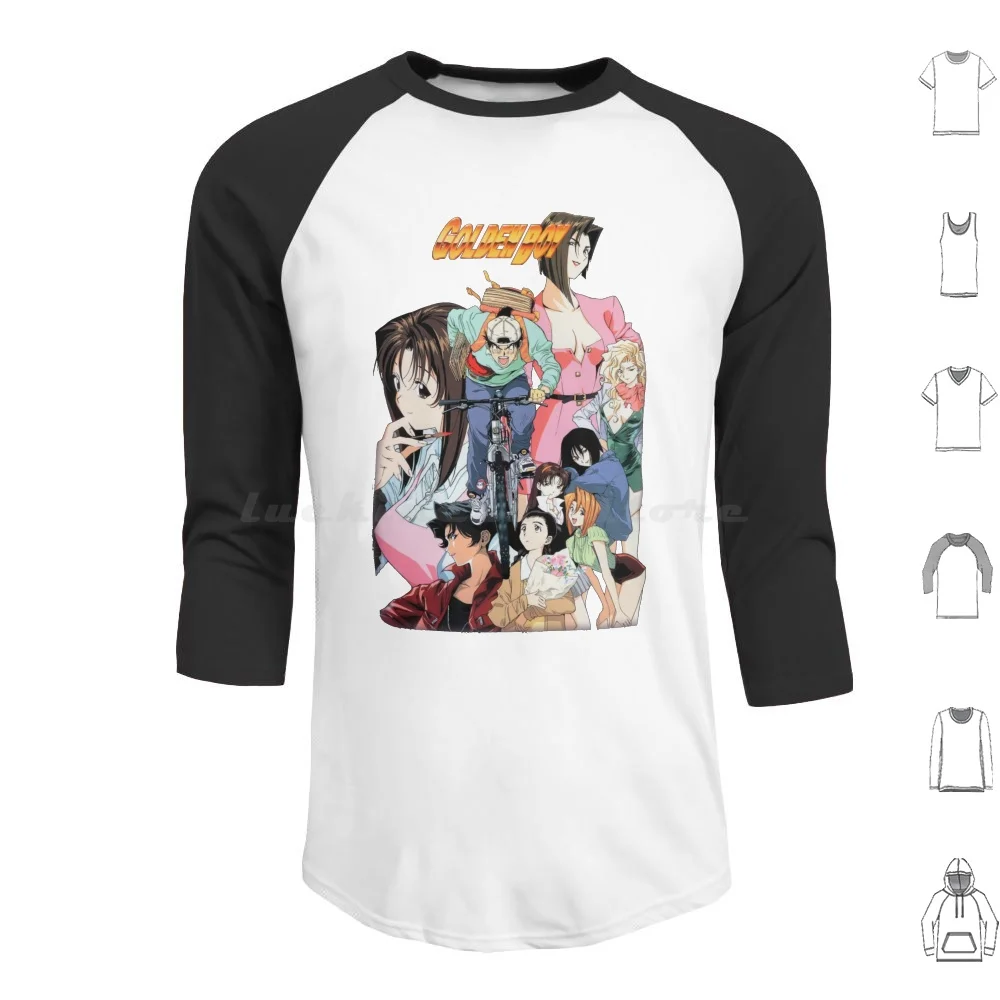 Golden Boy Kintaro And Girls Felpa Con Cappuccio In Cotone Manica Lunga Golden Boy Golden Boy Anime Kintaro Kintaro Oe 90S Anime Manga