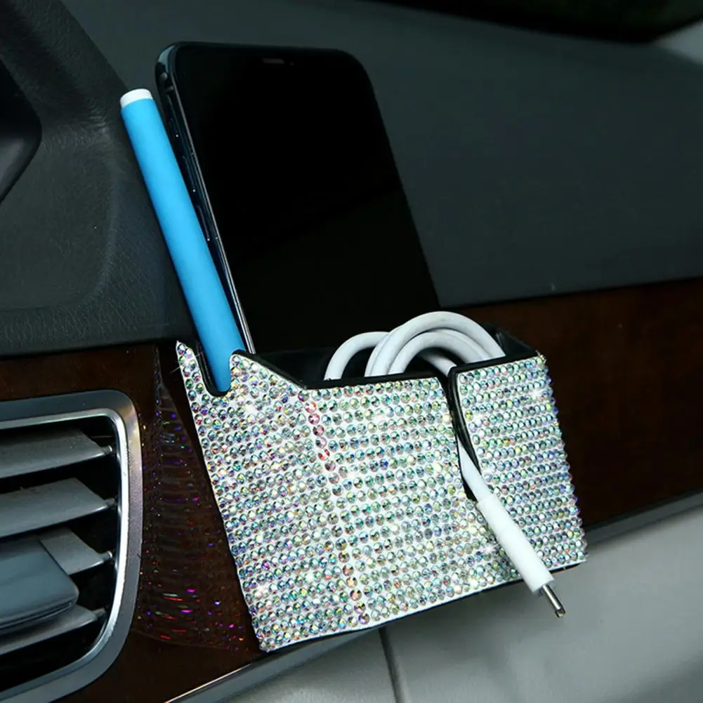 

Сумка для хранения автомобильных аксессуаров, органайзер для приборной панели с вентиляционным отверстием, подвесной контейнер для очков, телефона, органайзер для хранения