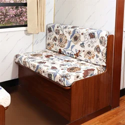 Floral Print Elastic Cushion Covers - Set of 2 for RV, Outdoor, and Home Benches (A5 sofa seat cover)