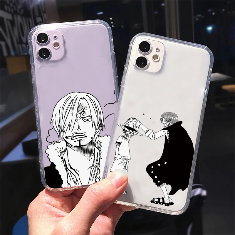 iphone 13 pro max wallet case Japan Anime One Piece Cartoon Luffy Phone Case For iPhone 13 12 11 Pro X XS Max Mini 7 8 Plus SE 2020 2022 XR Transparent Cover best case for iphone 13 pro max