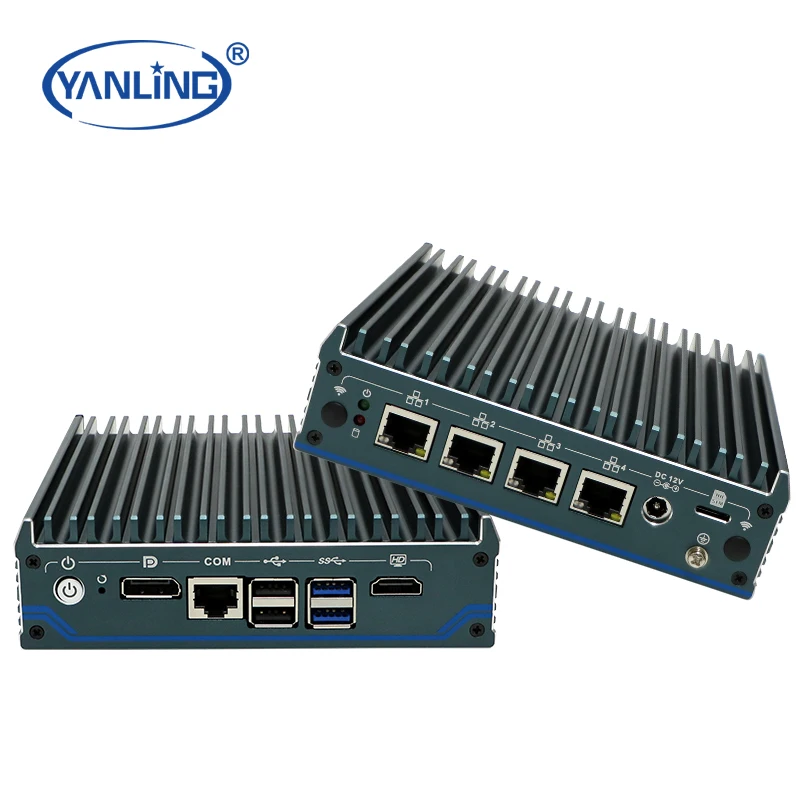 심천 얀링 N100 방화벽 Pfsense 미니 PC 우분투 리눅스 VPN 네트워크 (4개의 2.5G 이더넷 포트 포함)