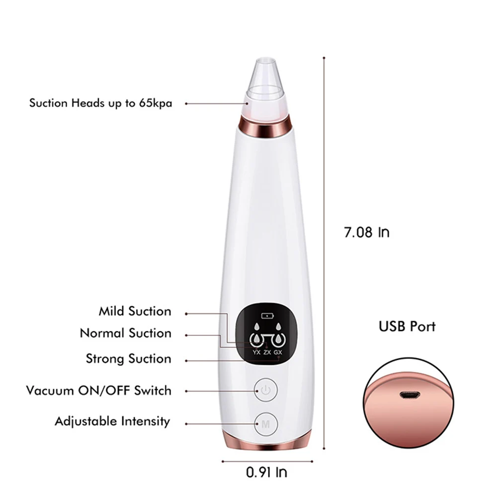 Electric Blackhead Remover Vacuum Acne Cleaner Black Spots Removal Facial Deep Cleansing Pore Cleaner Machine Skin Care Tools 2