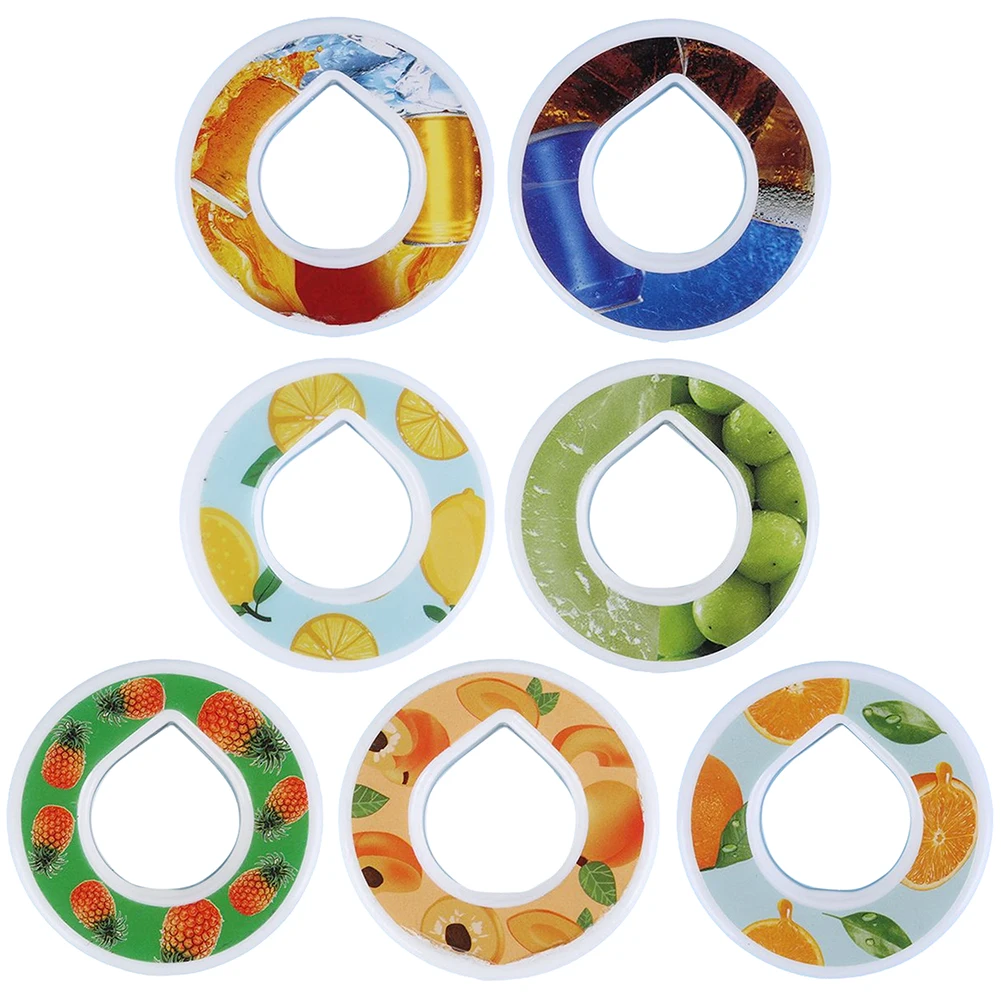 Water Bottle Flavor Pods 7pcs Multi-flavor Fragrance Ring for Flavoured Drinking 0 Sugar