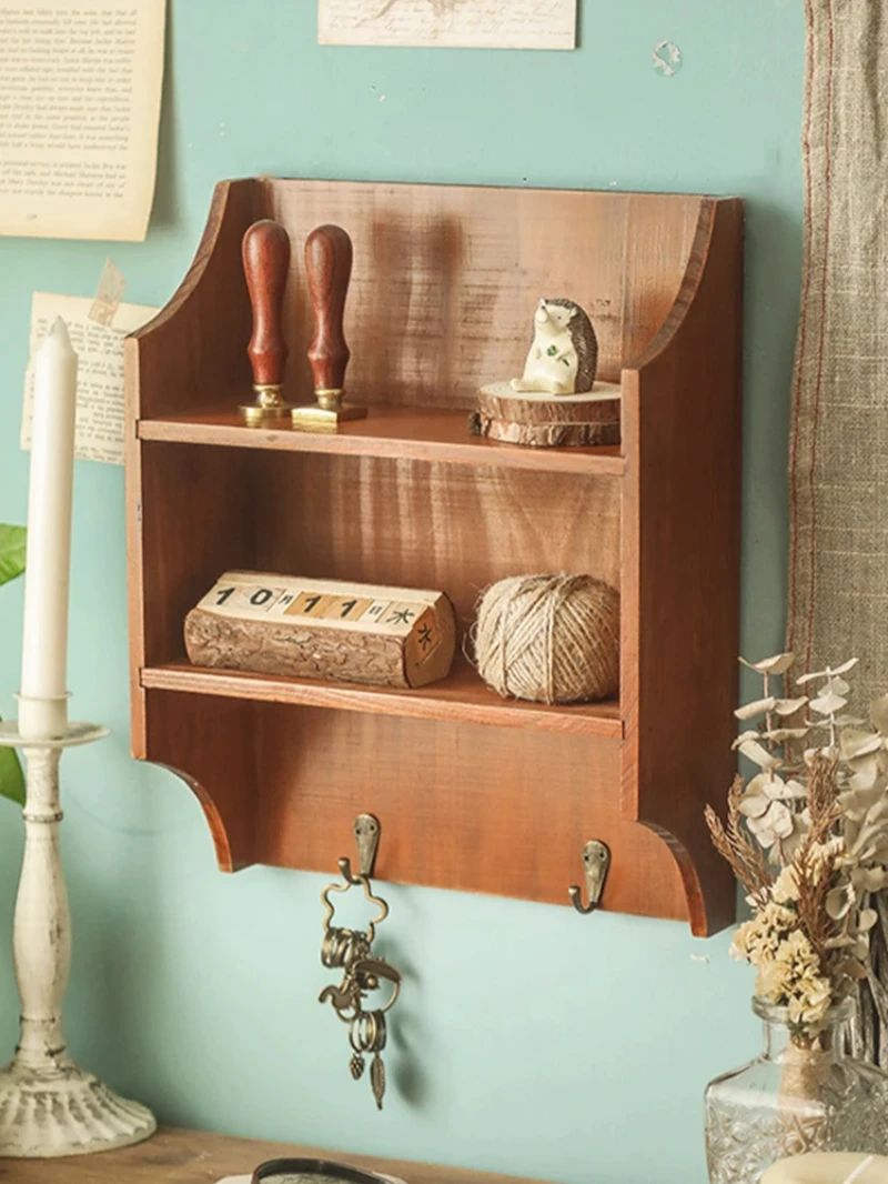 

Wooden Key Hanging Rack Door Wall Decoration Entry Hook Hanging Rack Porch Decorative Shelf Wall Hanging Wall Door Hanger
