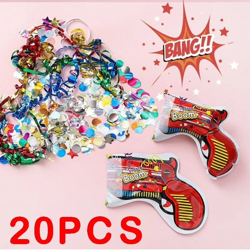 20105pcsAutomaticInflatableWeddingConfettiGunFoilBalloons